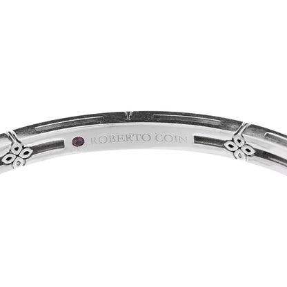 Roberto Coin 18K White Gold Diamond Classic Love in Verona Pave Bangle Bracelet 3 of 5