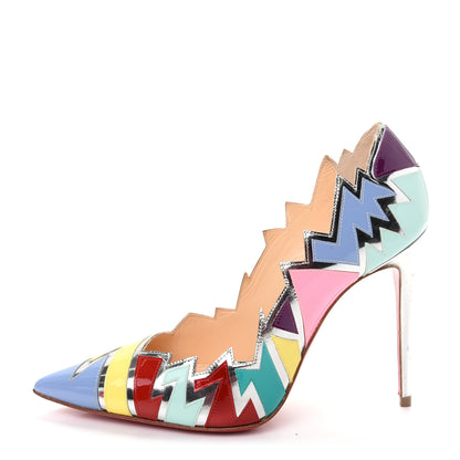 Christian Louboutin Specchio Patent Explotek 100 Pumps 36.5 Lavender 1 of 13