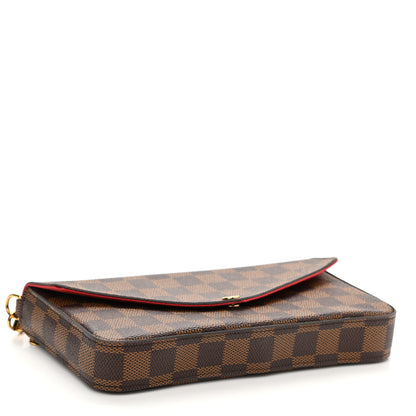 Louis Vuitton Damier Ebene Pochette Felicie Chain Wallet 4 of 10