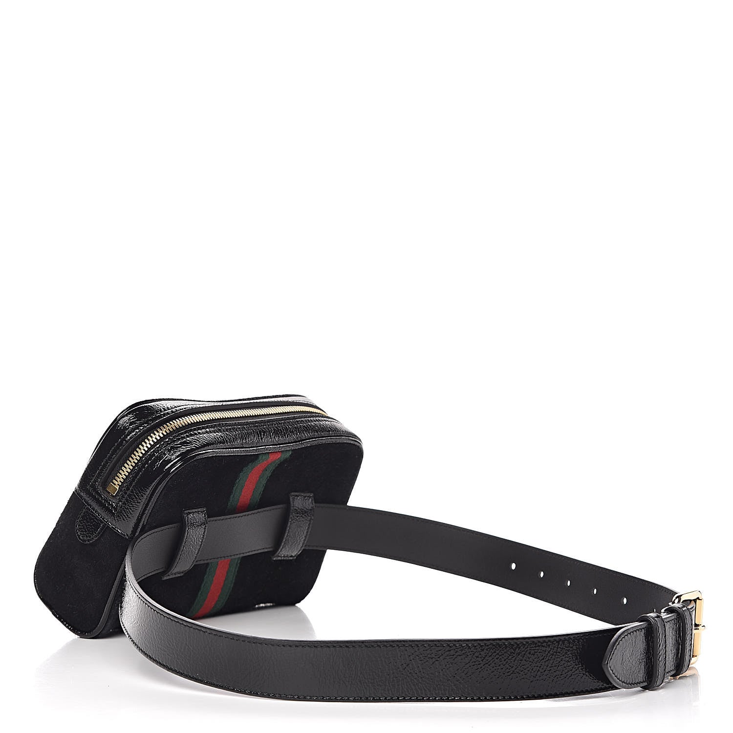 Gucci Suede Small Ophidia Belt Bag 85 34 Black 3 of 13