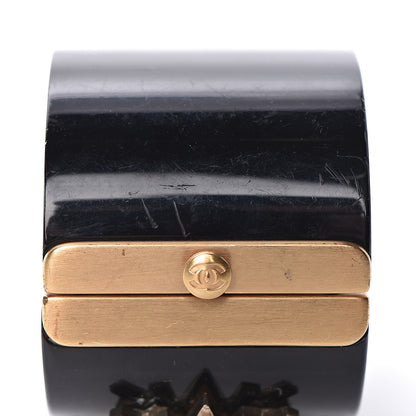 Chanel Resin Enamel CC Cabochon Cuff Black Multicolor 7 of 7