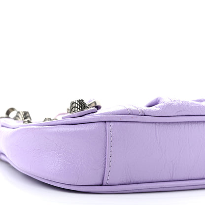 Balenciaga Agneau Arena Le Cagole Mini Purse With Chain Lilac 10 of 11