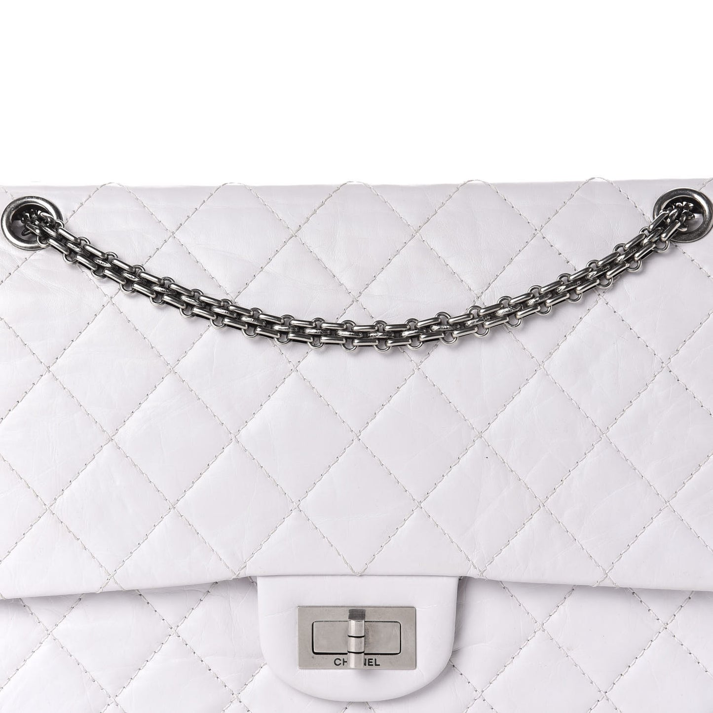 Aged Calfskin 50th Anniversary 2.55 Reissue 227 White