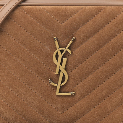 Saint Laurent Suede Matelasse Monogram Lou Camera Bag Cinnamon 8 of 10