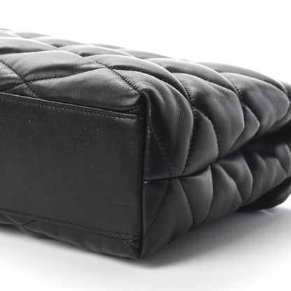 Saint Laurent Lambskin Quilted Sade Puffer Envelope Clutch Black 8 of 8