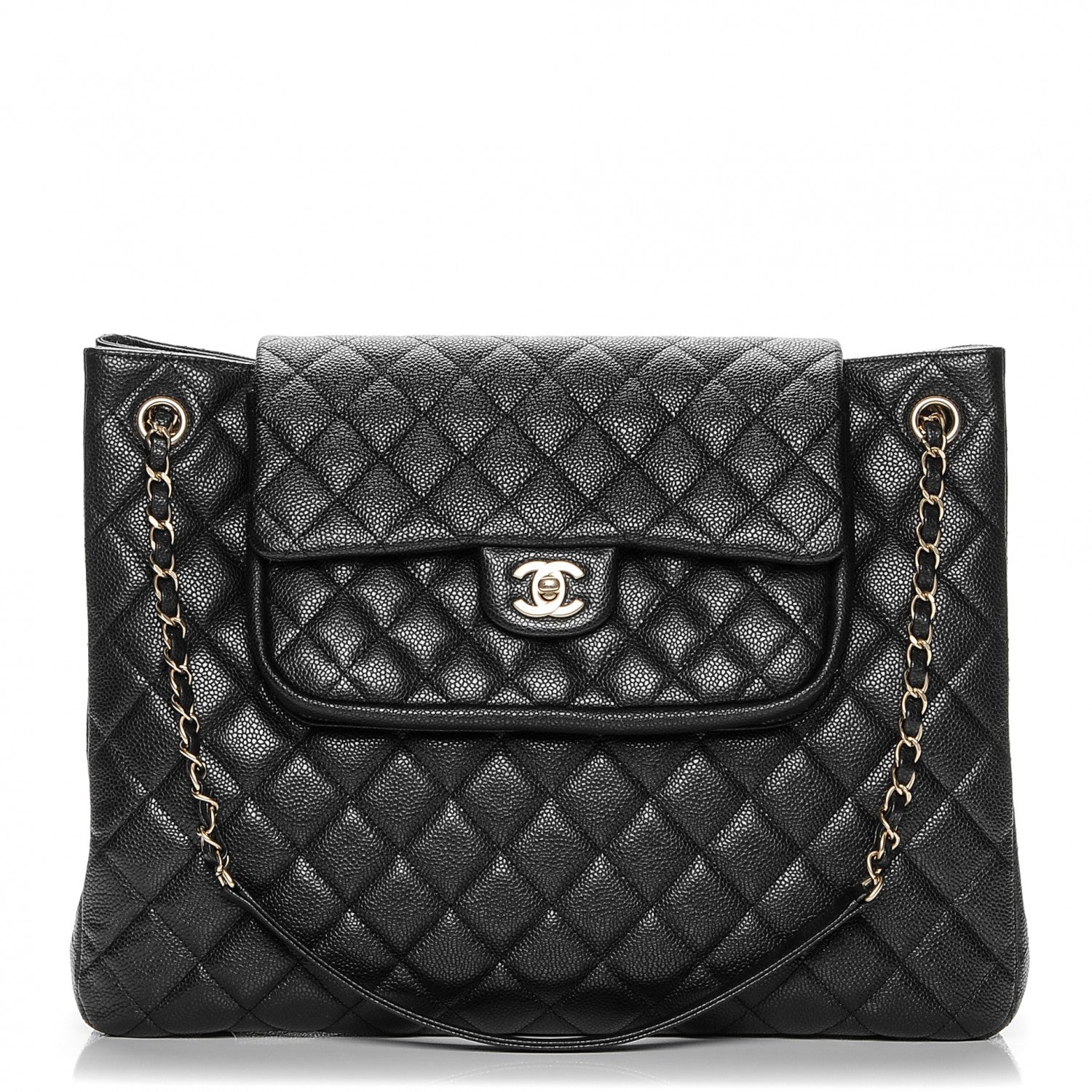 Chanel Caviar Quilted Flap Tote Black 1 of 7