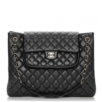 Chanel Caviar Quilted Flap Tote Black 1 of 7