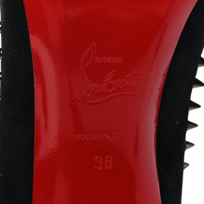 Christian Louboutin Veau Velours Anjalina 85 Pumps 38 Black Gun 7 of 7