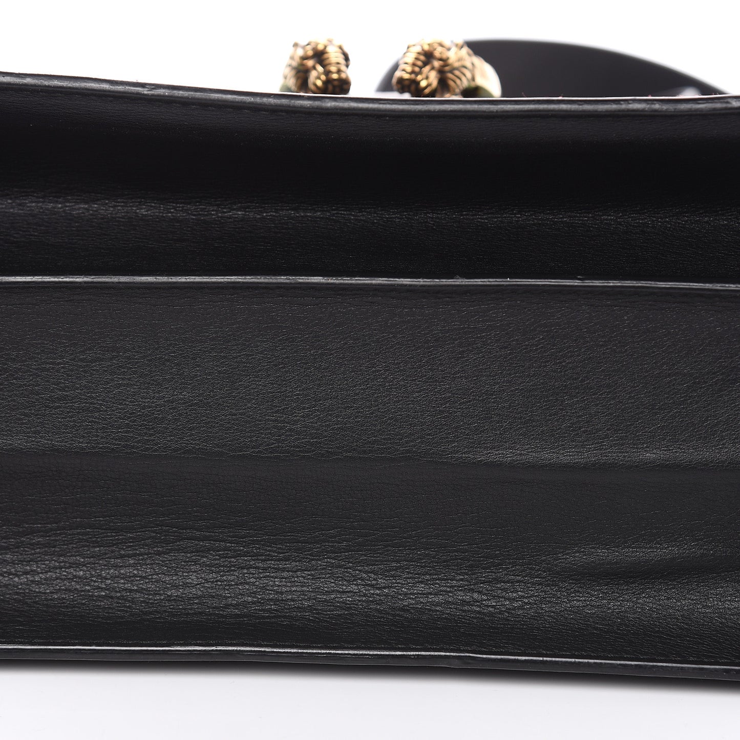 Calfskin Bamboo Web Large Dionysus Top Handle Bag Black Bright Evergreen Hibiscus Red