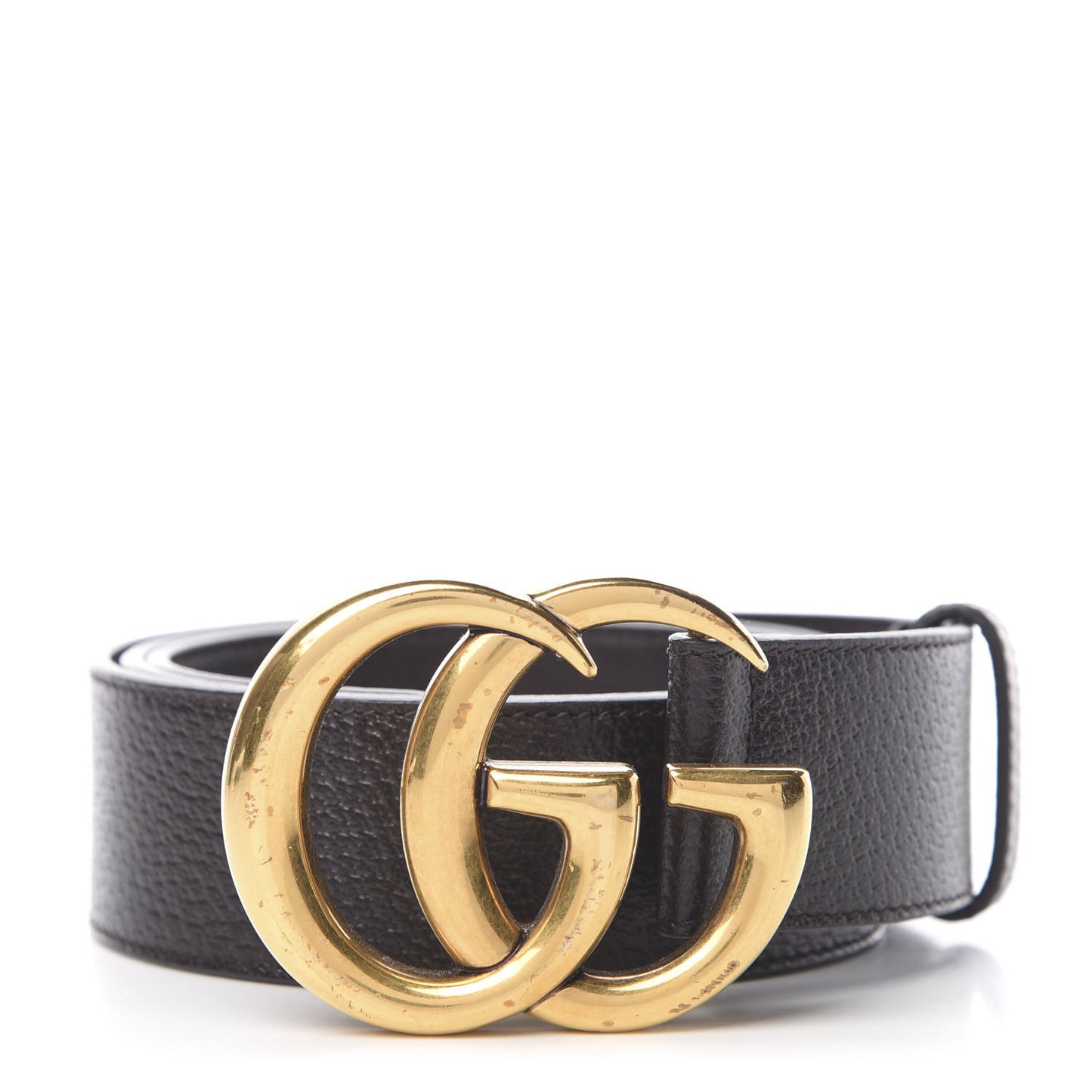 Textured Dollar Calfskin Double G 40mm Belt 90 36 Dark Cocoa
