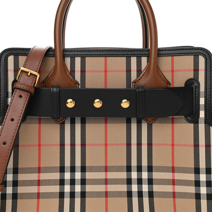 Burberry Calfskin Vintage Check Triple Stud Mini Belt Bag Archive Beige 9 of 14
