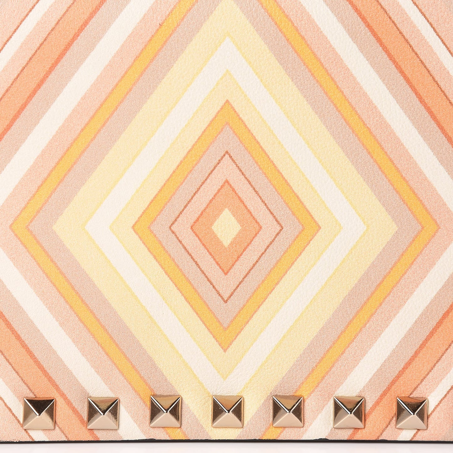 Vitello Native Couture 1975 Rockstud Wallet on Chain Mandarin Sorbet
