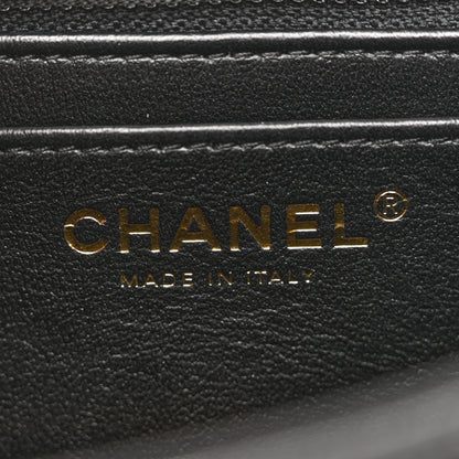 Chanel Shiny Goatskin Quilted Mini Chain Strap Flap Black 10 of 21