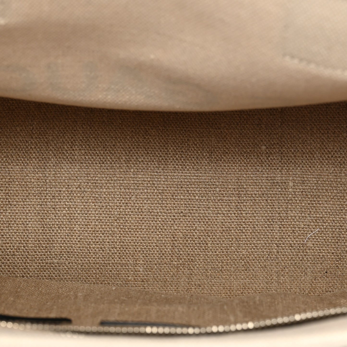 Linen Calfskin Small Rive Gauche Tote Greggio Natural