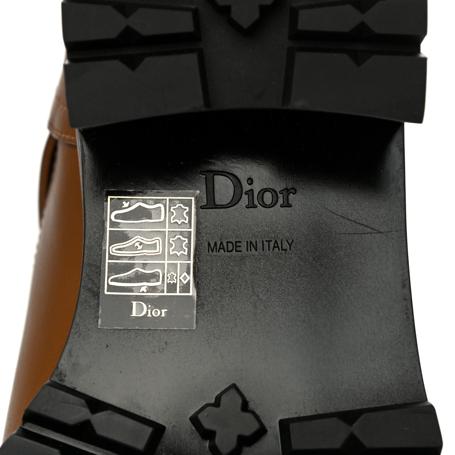 Christian Dior Calfskin Embossed Dior Quest 35mm Biker Boots 39 Natural 7 of 20