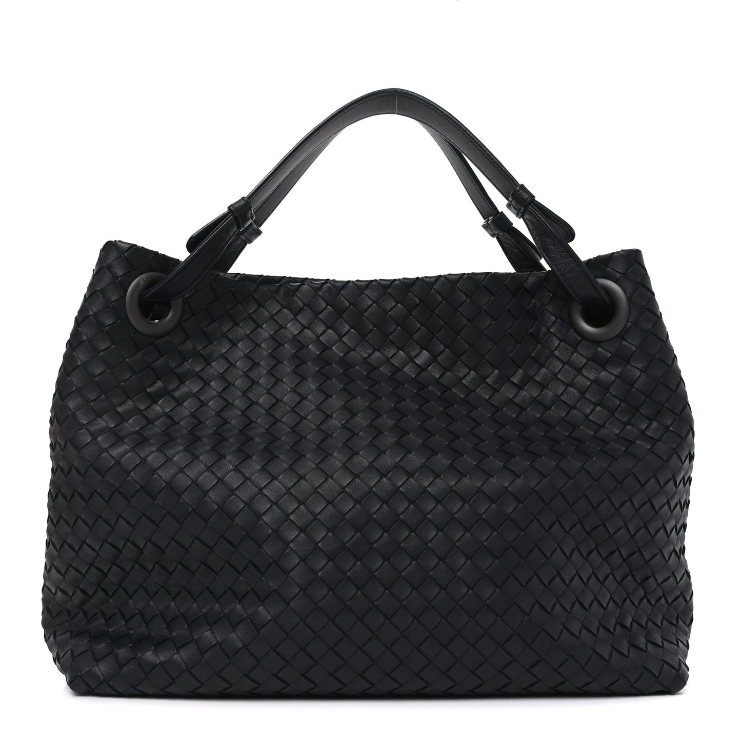 Nappa Intrecciato Medium Garda Bag Black