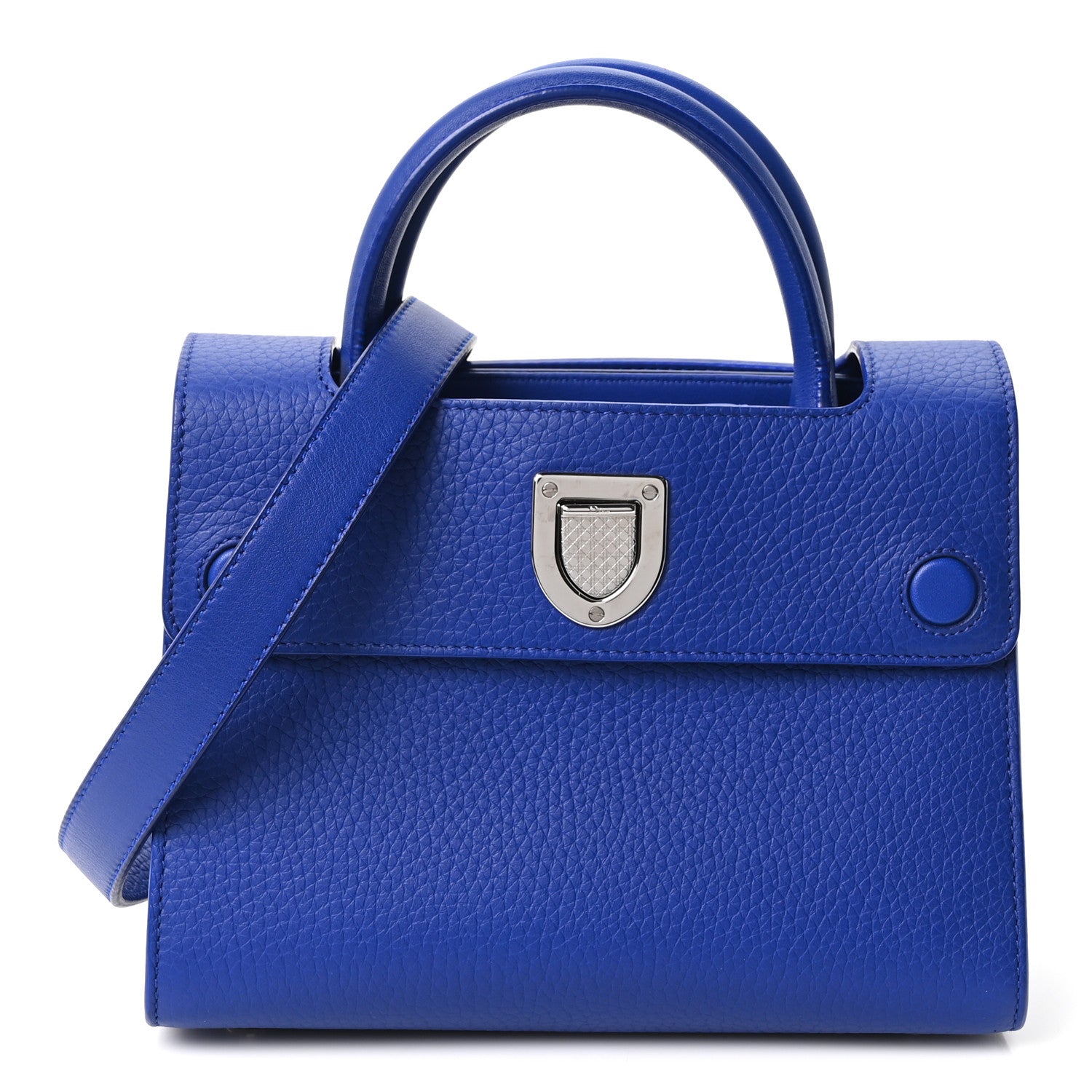 Christian Dior Grained Calfskin Mini Diorever Flap Blue 1 of 11