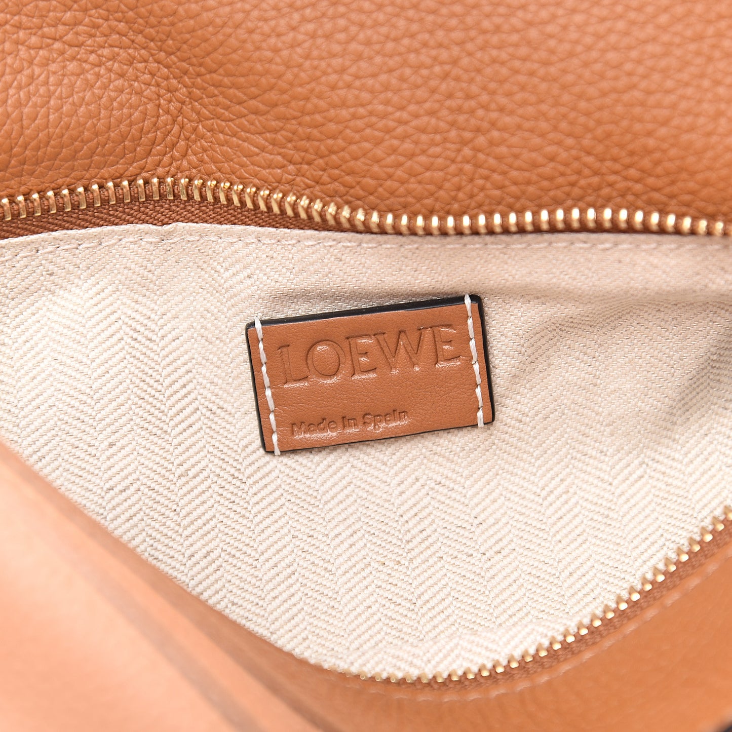 Calfskin Small Puzzle Bag Light Caramel
