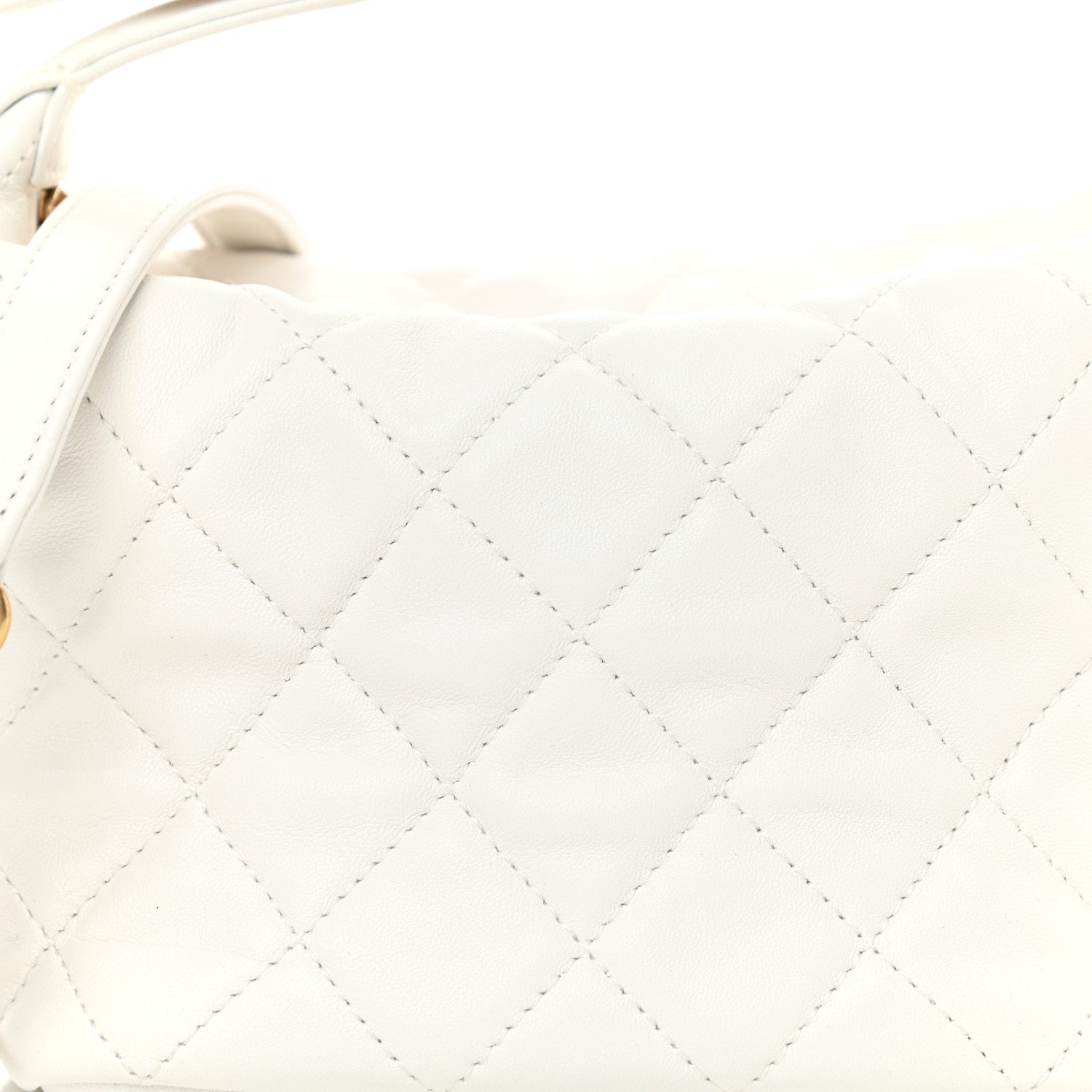 Chanel Lambskin Quilted Small Perfect Meeting Hobo White 8 of 10