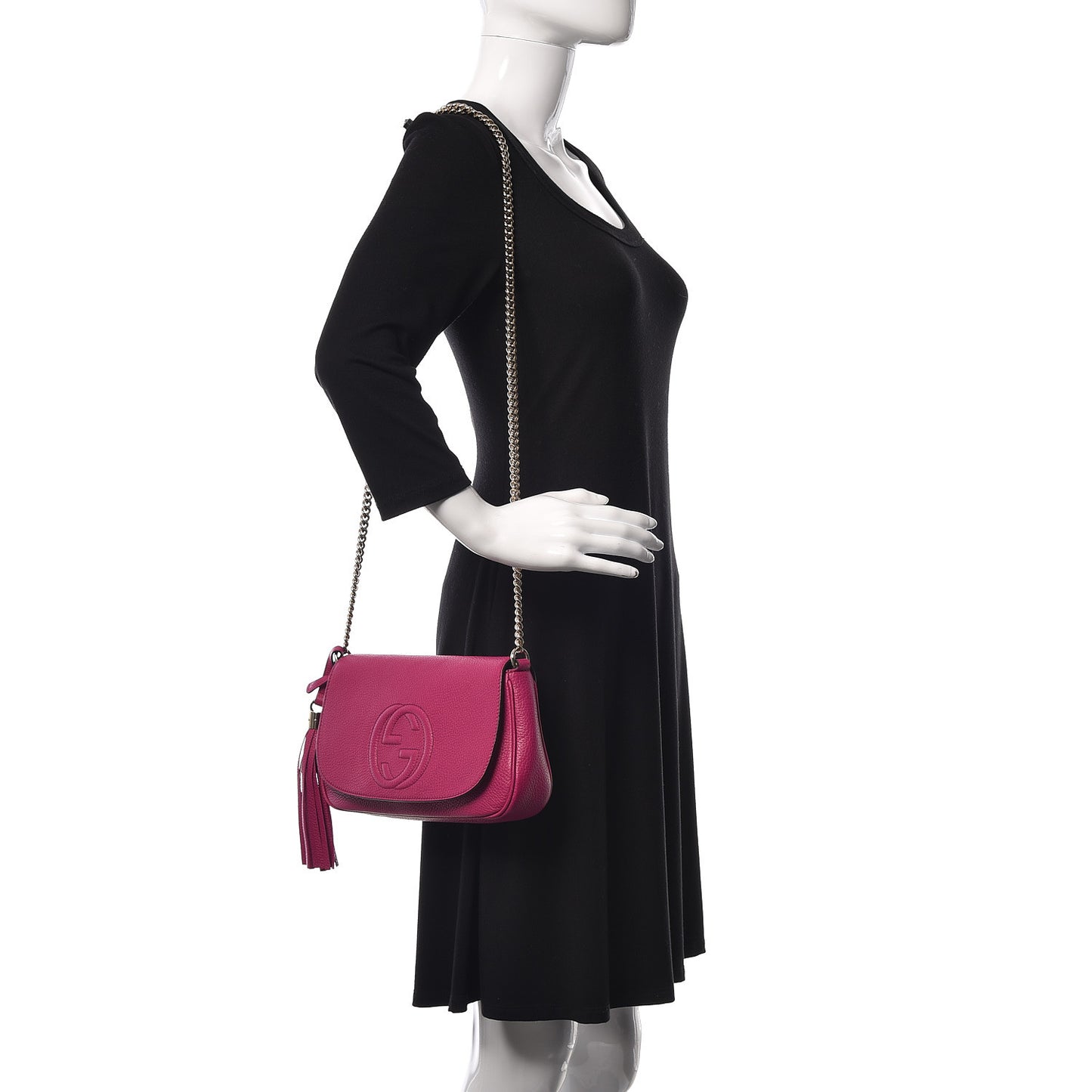 Cellarius Calfskin Medium Soho Flap Crossbody Bright Bouganville