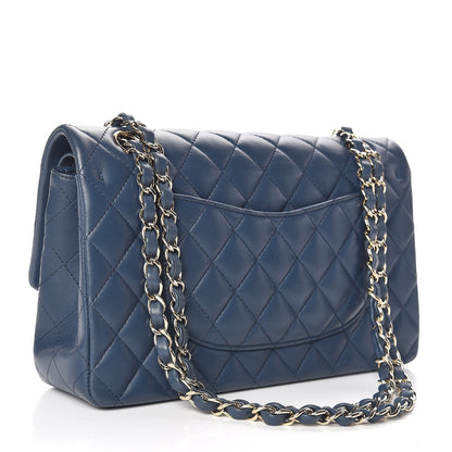 Chanel Lambskin Quilted Medium Double Flap Blue 3 of 10