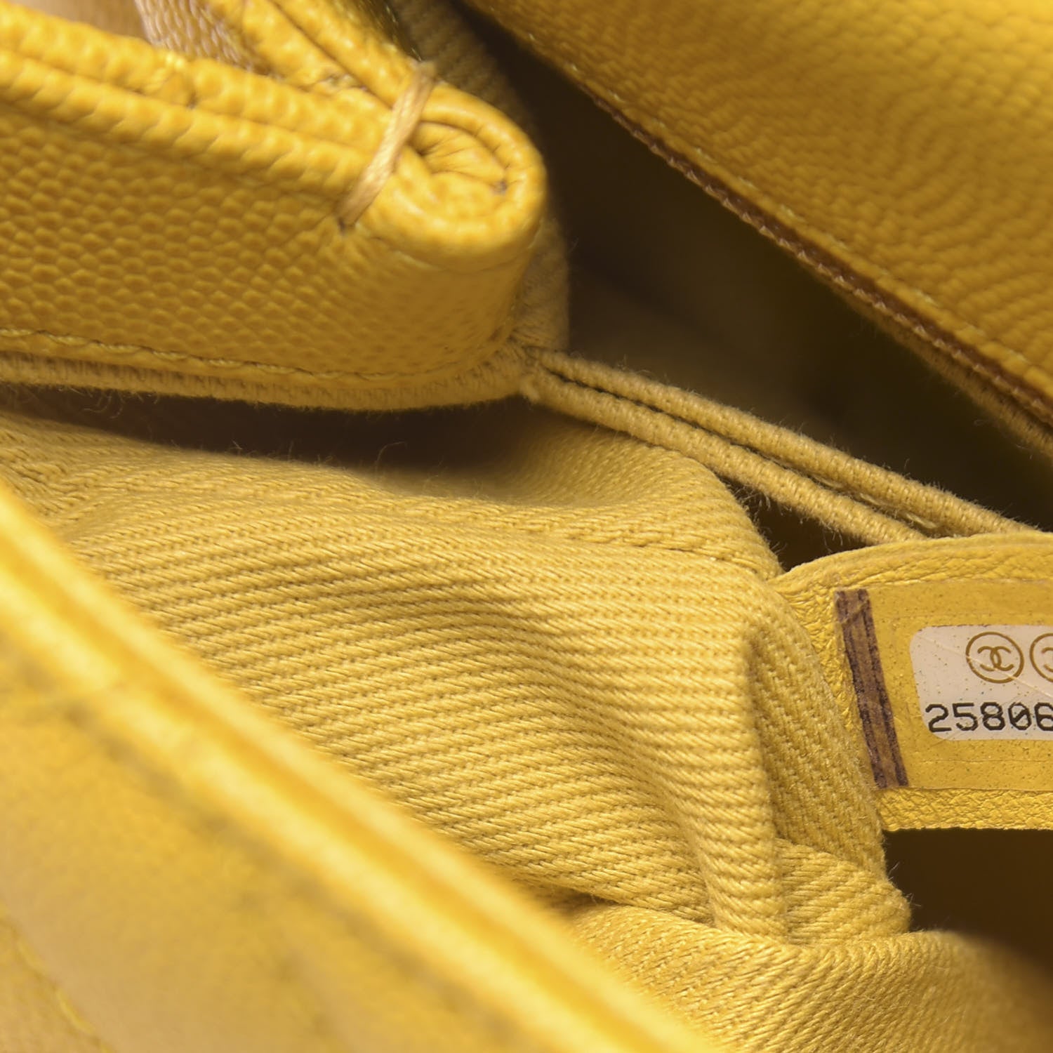 Chanel Caviar Quilted Mini Coco Handle Flap Yellow 8 of 12