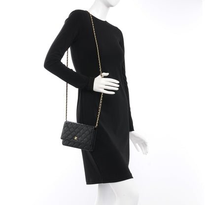 Chanel Caviar Quilted Wallet On Chain WOC Black 2 of 10
