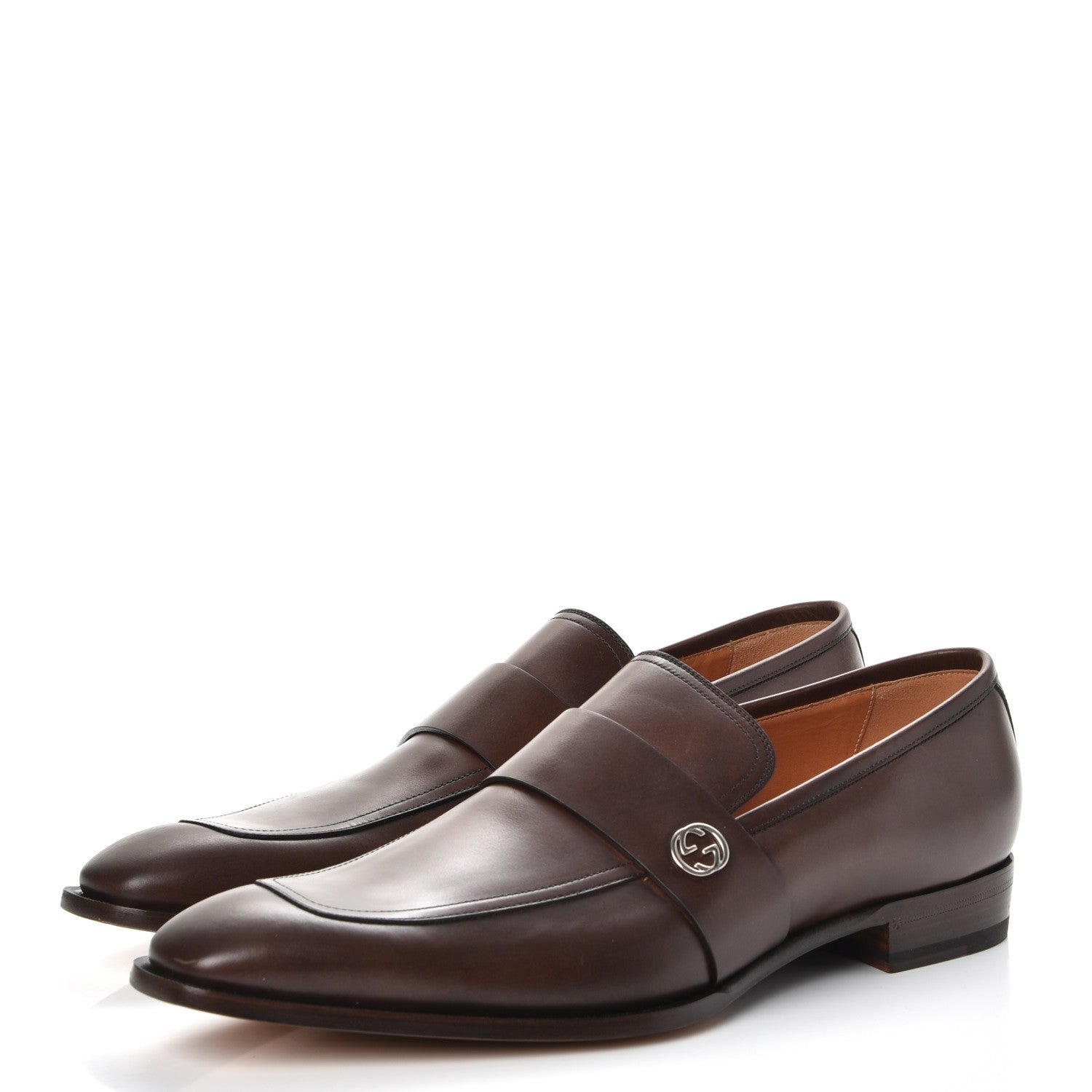 Gucci Spirit Calfskin Mens Broadwick Loafers 13 Cocoa 3 of 10