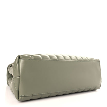 Saint Laurent Calfskin Y Quilted Monogram Medium Loulou Chain Satchel Light Sage 4 of 9