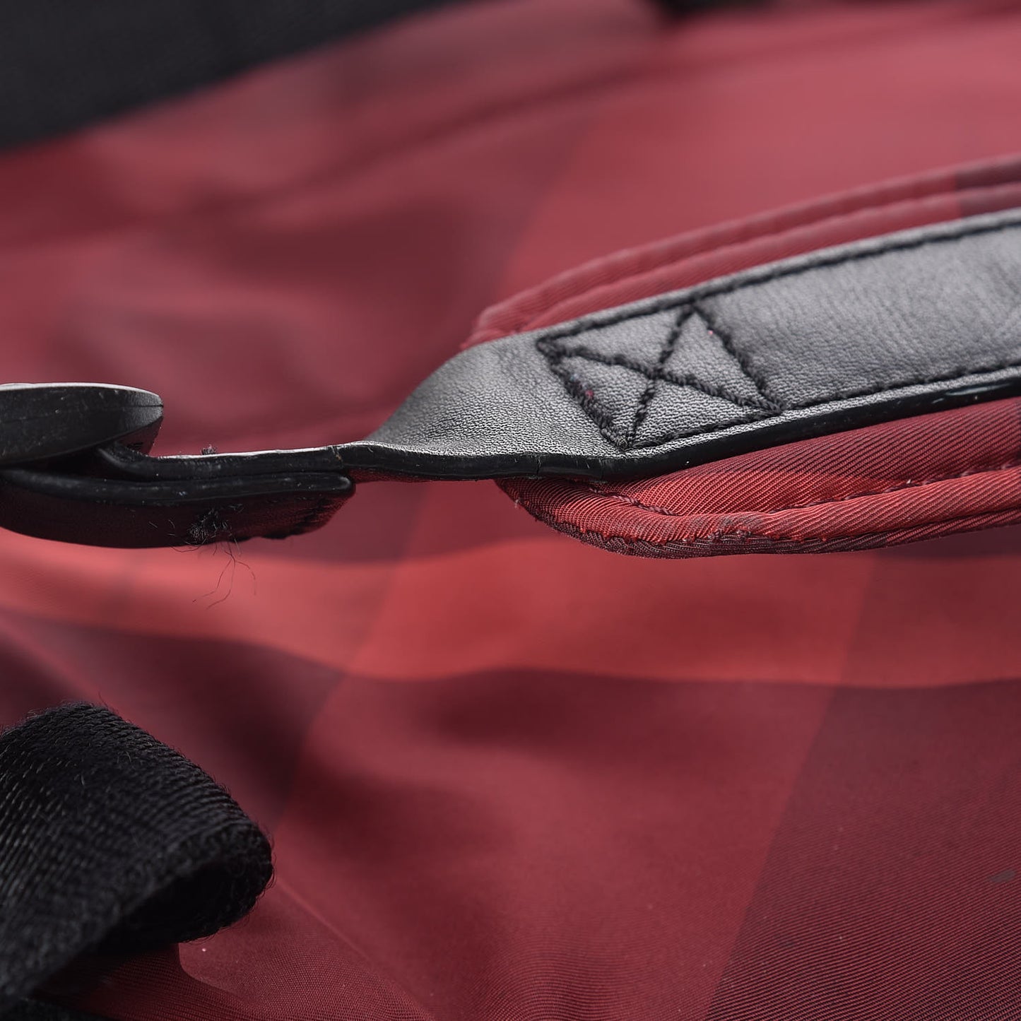 Nylon Supernova Check Backpack Red