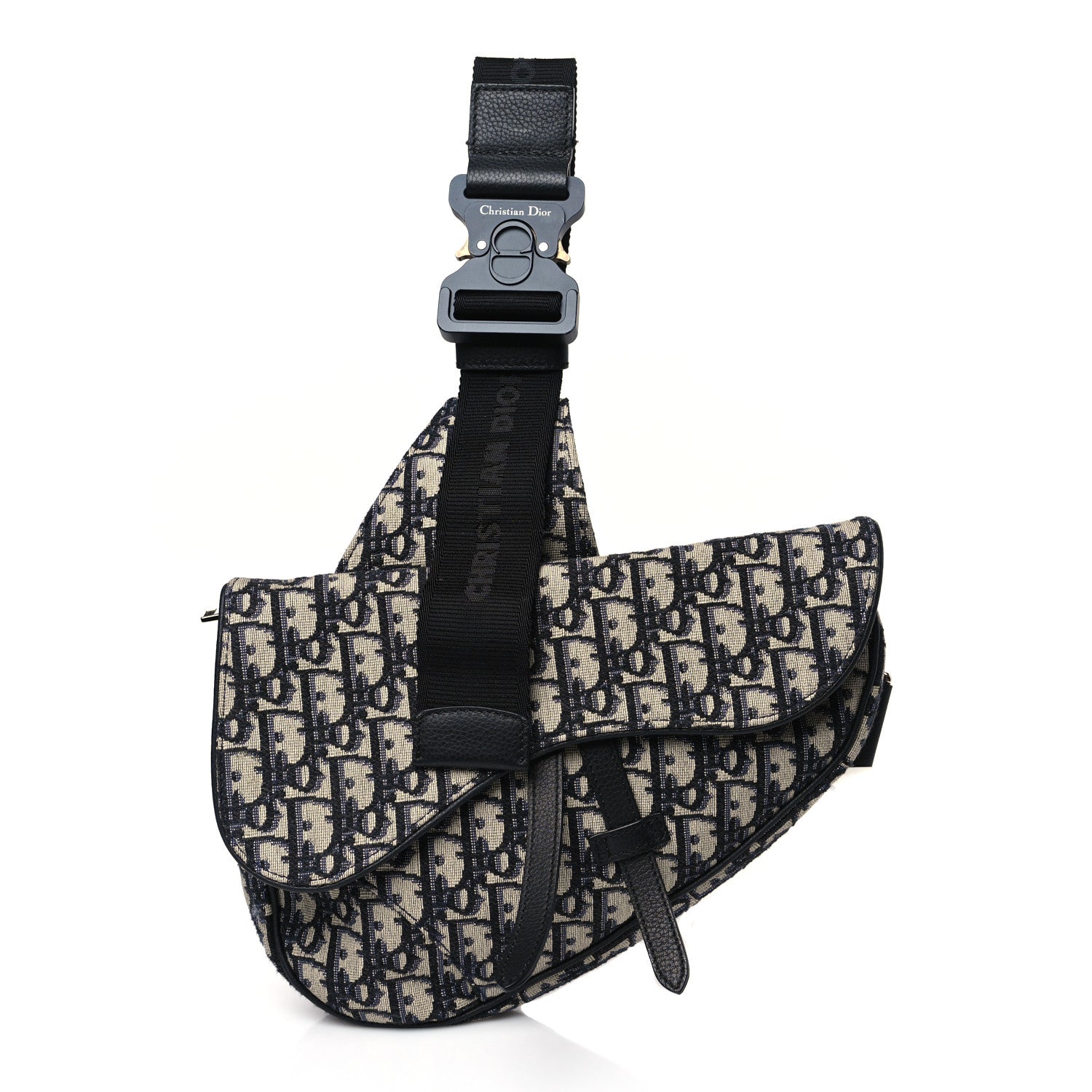 Christian Dior Oblique Mens Saddle Bag Blue 1 of 8