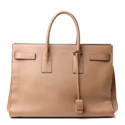 Saint Laurent Calfskin Large Sac de Jour Carryall Tan 1 of 14