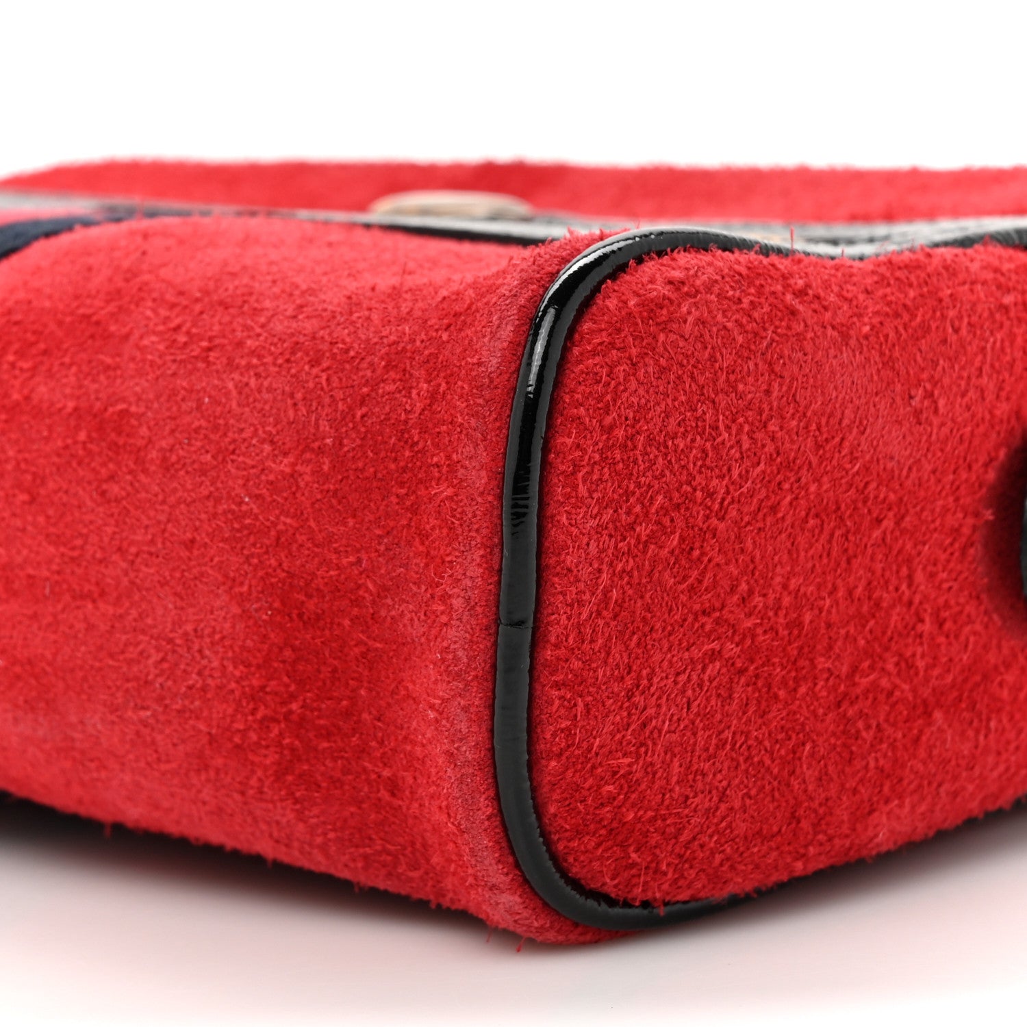 Gucci Suede Small Ophidia Belt Bag 85 34 Hibiscus Red 9 of 10