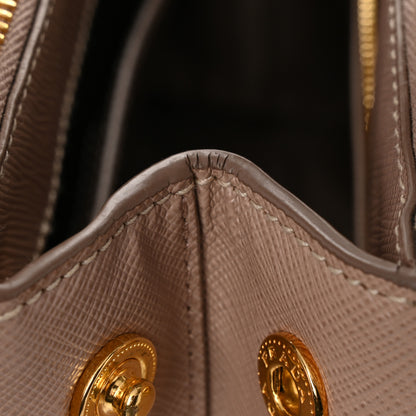 Prada Saffiano Mini Galleria Double Zip Tote Cipria 11 of 11