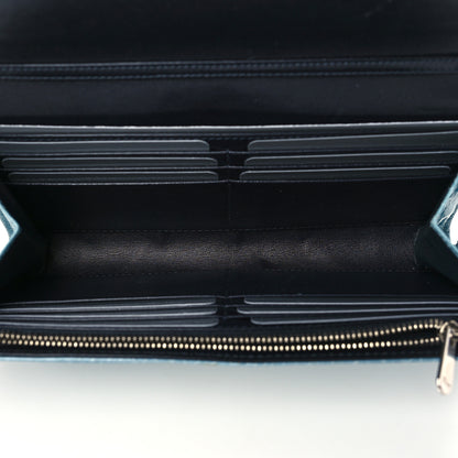 Christian Dior Ceramic Effect Deerskin Diorama Croisiere Chain Wallet Ice Lagoon 5 of 6