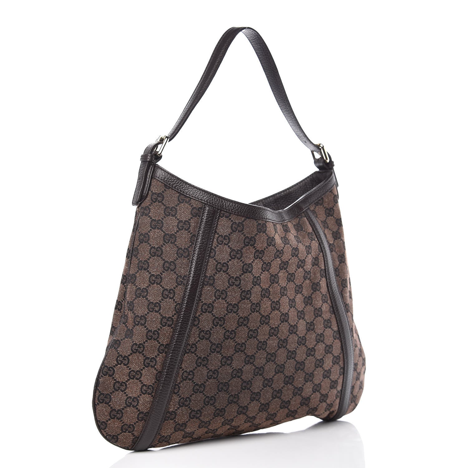 Gucci Monogram Hobo Dark Brown 3 of 9