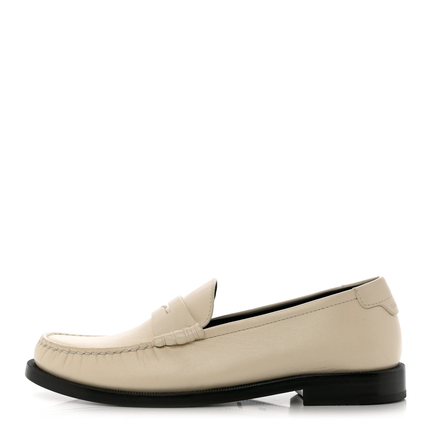 Calfskin Penny Loafers 36.5 Pearl
