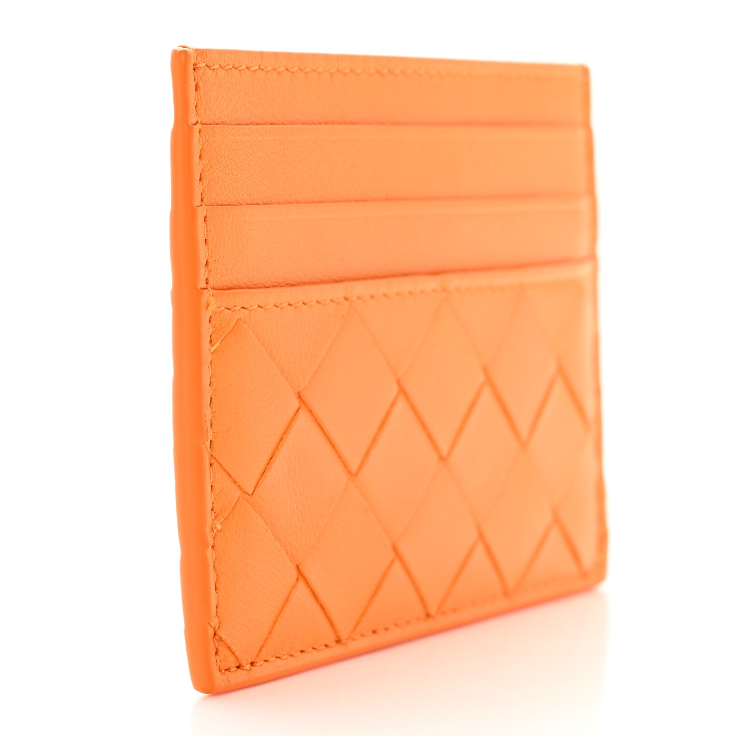 Bottega Veneta Nappa Intrecciato Card Holder Light Orange 3 of 8