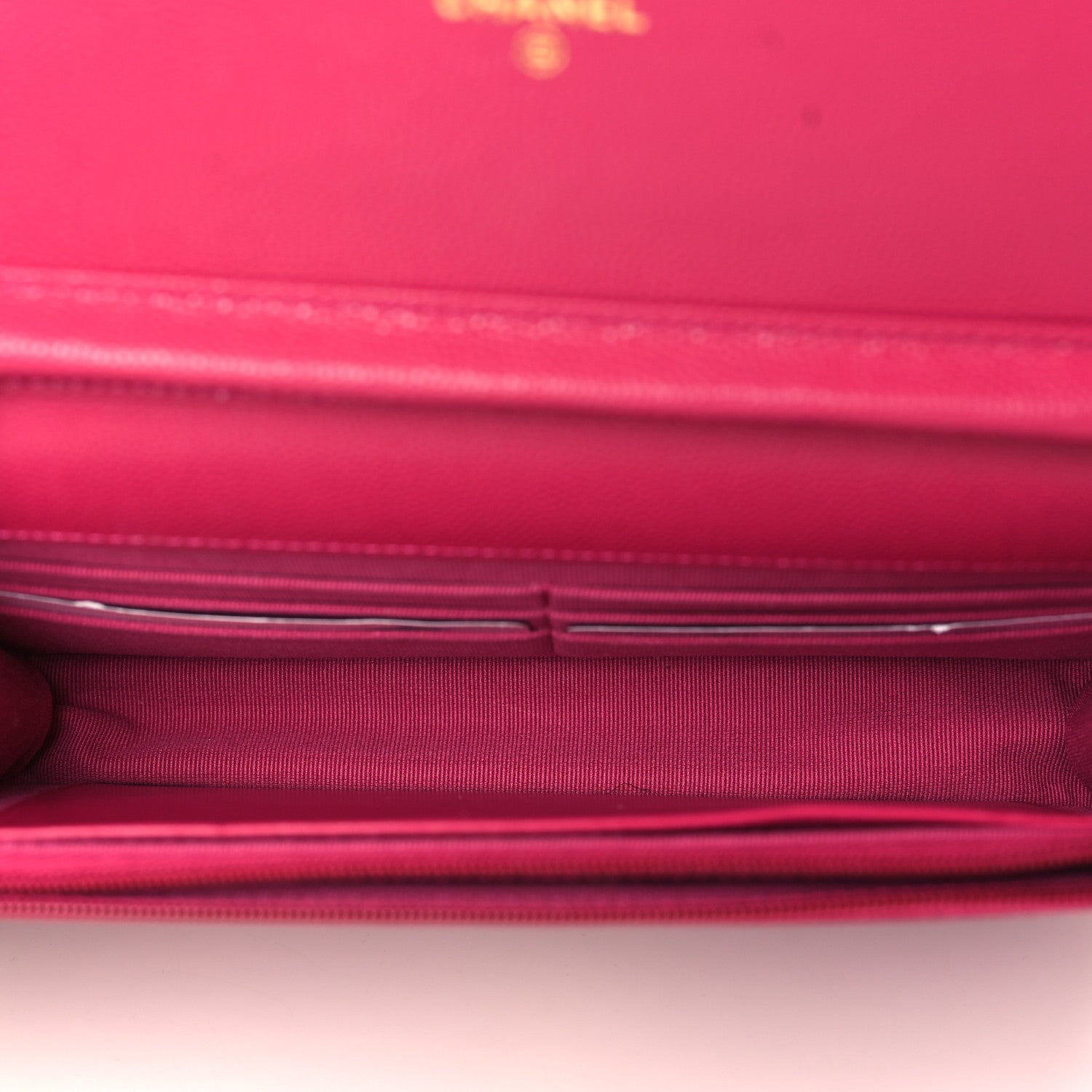 Chanel Caviar Quilted Wallet On Chain WOC Fuchsia 5 of 10