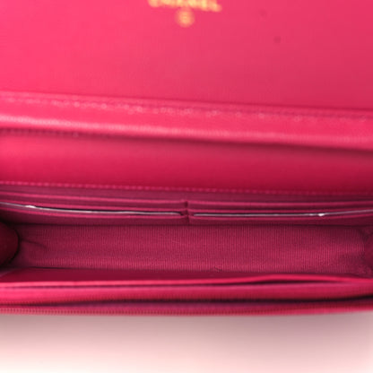 Chanel Caviar Quilted Wallet On Chain WOC Fuchsia 5 of 10