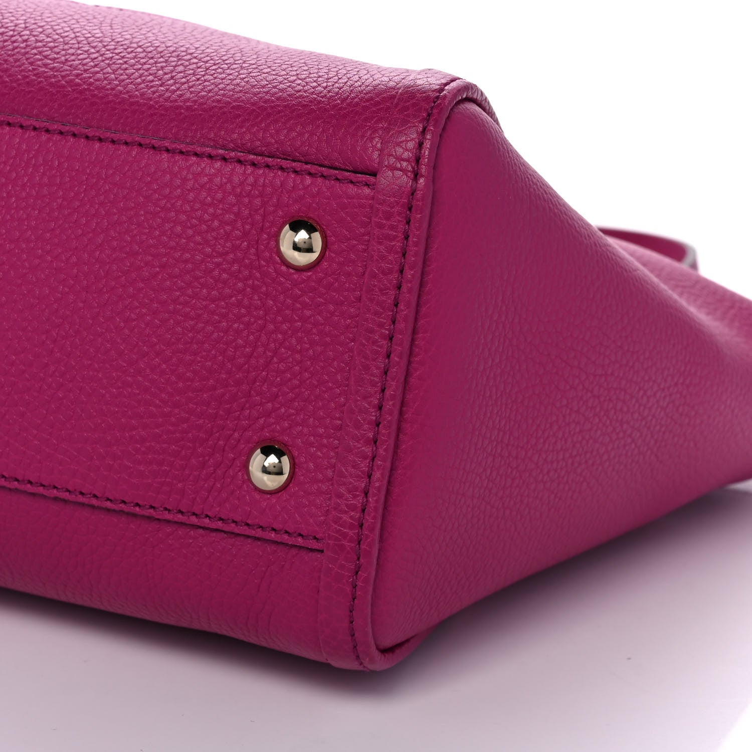 Gucci Pebbled Calfskin Small Soho Top Handle Bag Bright Bougainvillea 8 of 10