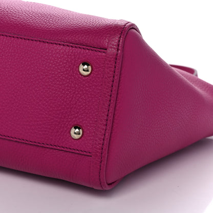 Gucci Pebbled Calfskin Small Soho Top Handle Bag Bright Bougainvillea 8 of 10