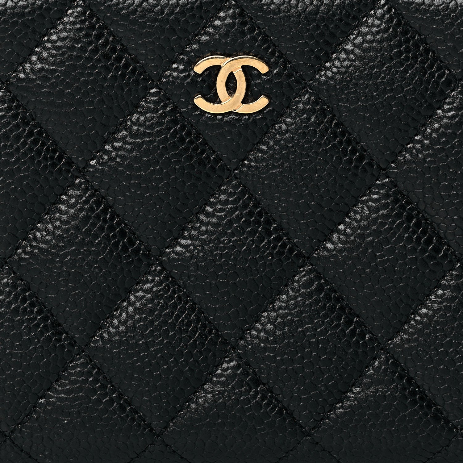 Chanel Caviar Quilted Large Gusset Zip Around Wallet Black 10 of 11