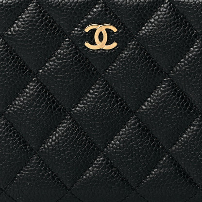 Chanel Caviar Quilted Large Gusset Zip Around Wallet Black 10 of 11