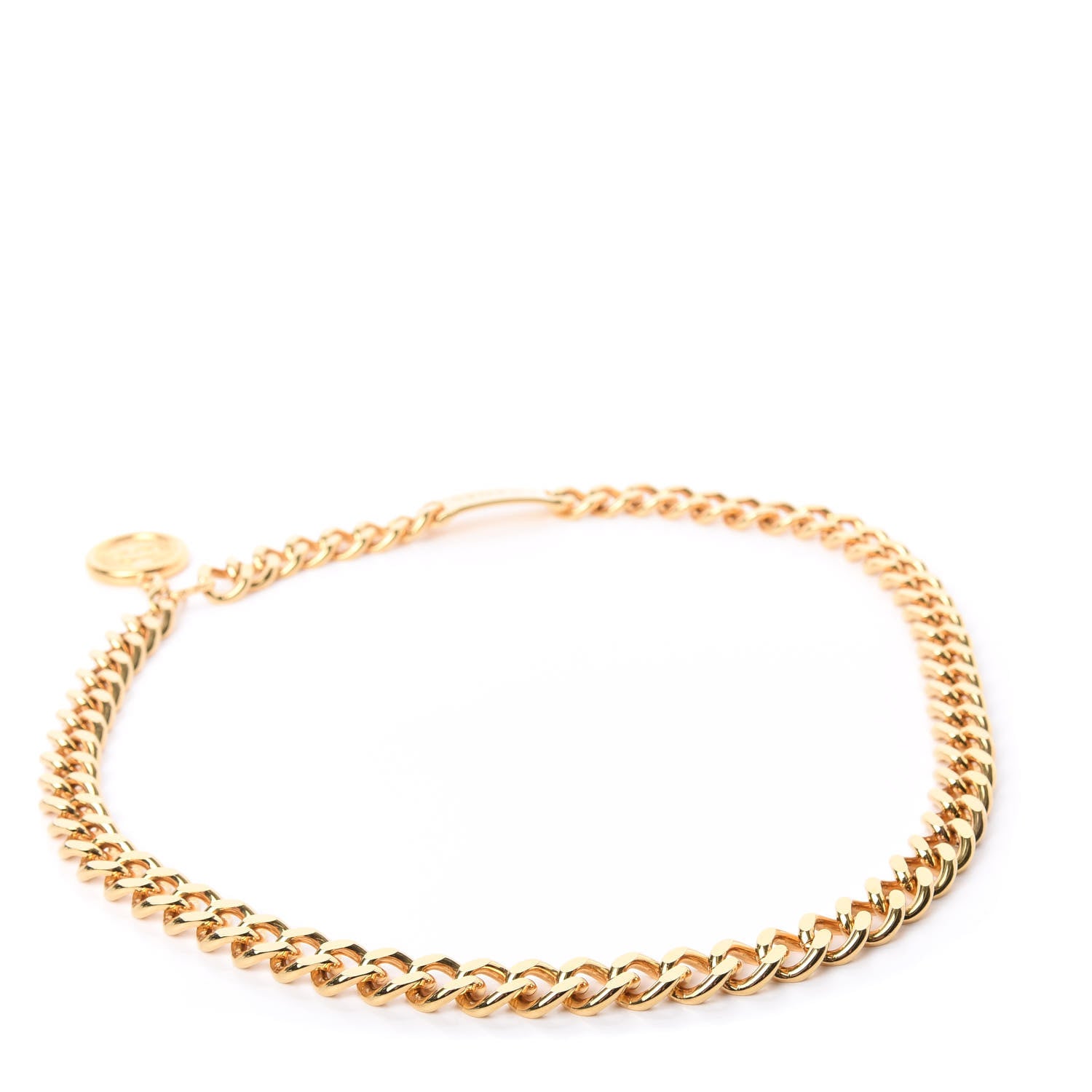 Chanel Metal Chain CC Medallion Belt Gold 2 of 4