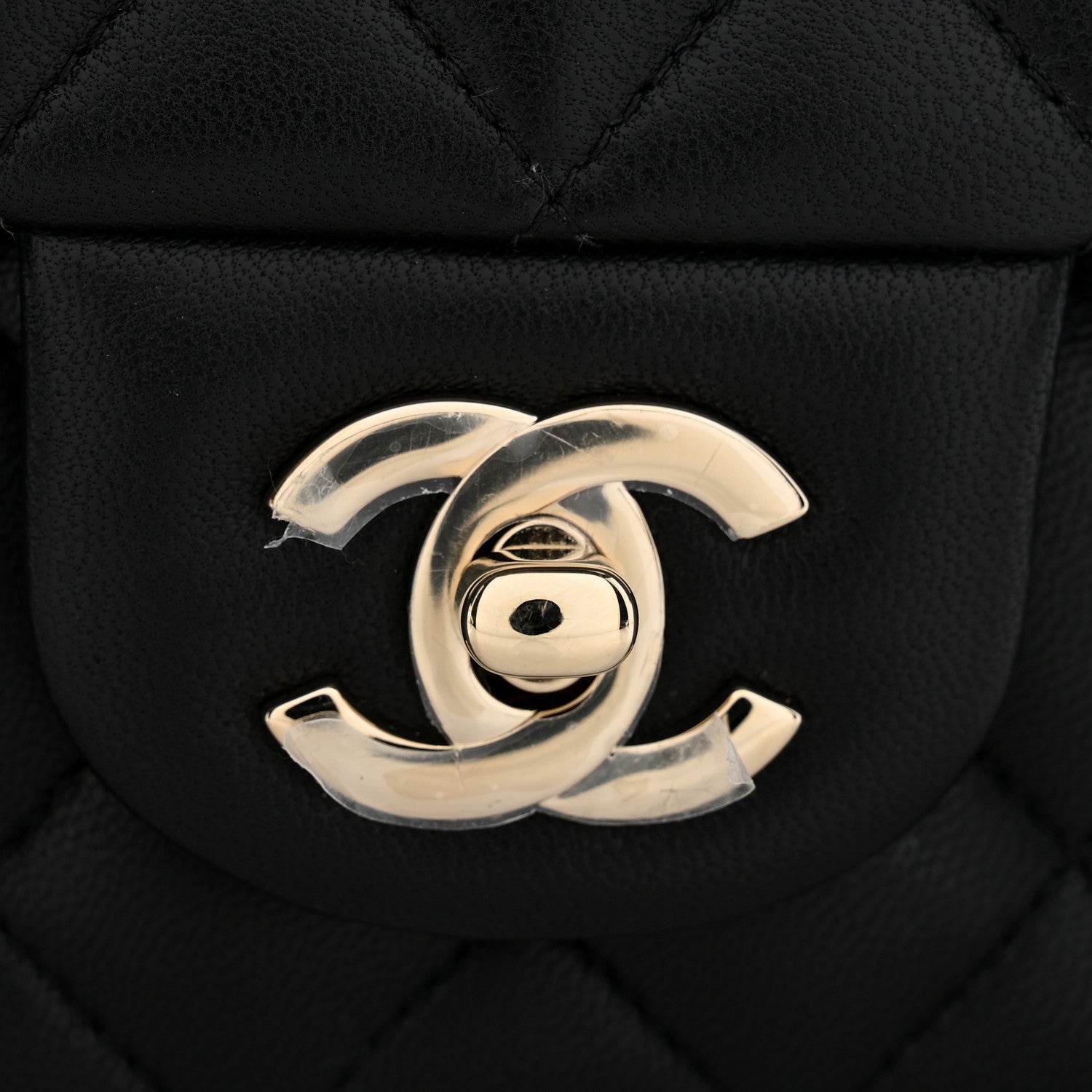 Chanel Lambskin Quilted Mini Top Handle Rectangular Flap Black 12 of 13