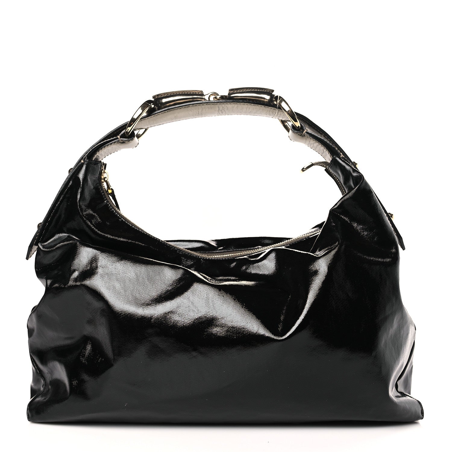 Gucci Dialux Medium Horsebit Chain Hobo Black 1 of 9