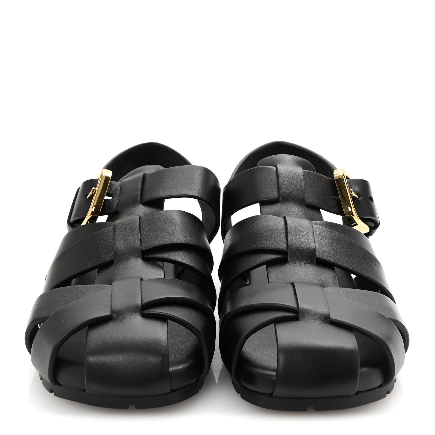 Calfskin Alfie Sandals  38 Black