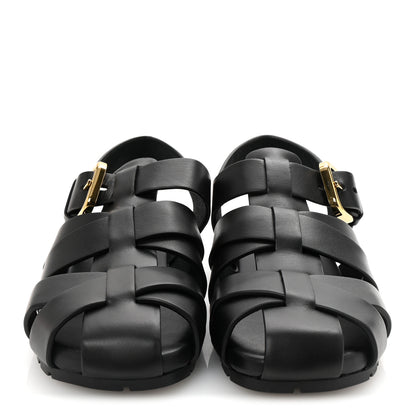 Bottega Veneta Calfskin Alfie Sandals  38 Black 3 of 9