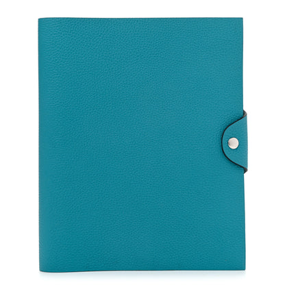 Hermes Togo Ulysse MM Notebook Cover Turquoise 1 of 8